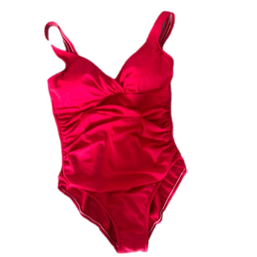 Croft & Barrow Swimsuit one piece slimming ruched size 12
